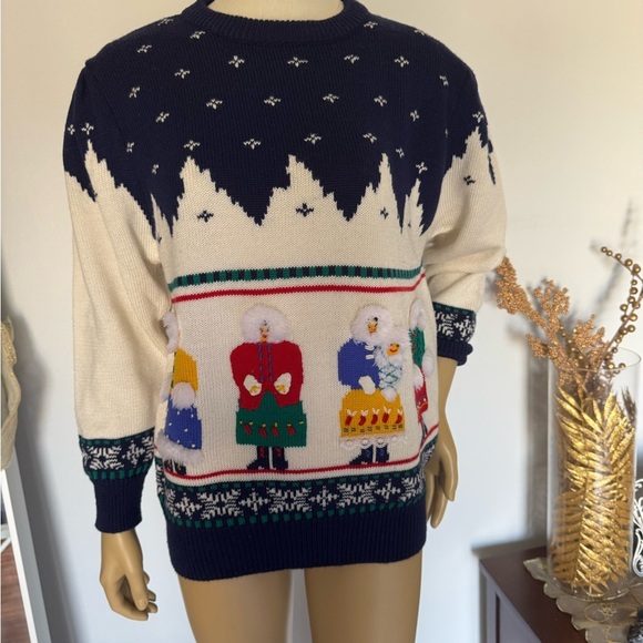 Vintage Jennifer Moore hand knit novelty rare winter arctic Eskimo sweater. - Picture 11 of 13